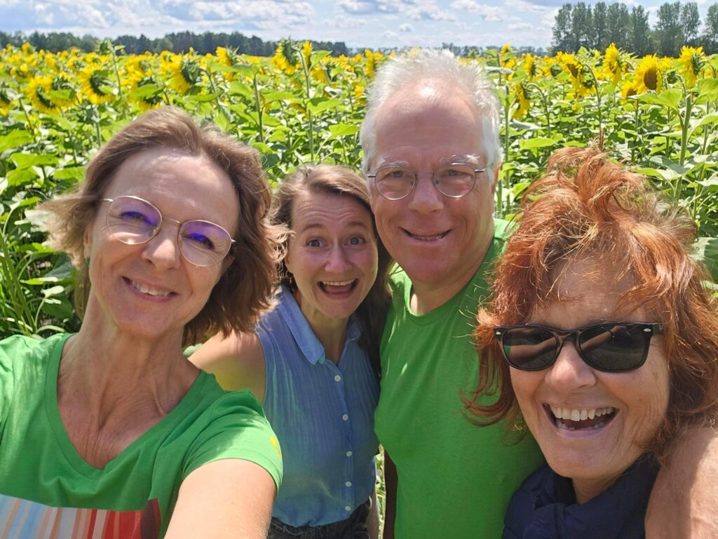 Isabell Hiekel, Linda Weiß, Heiner Klemp bei Radtour nach Liebenwalde